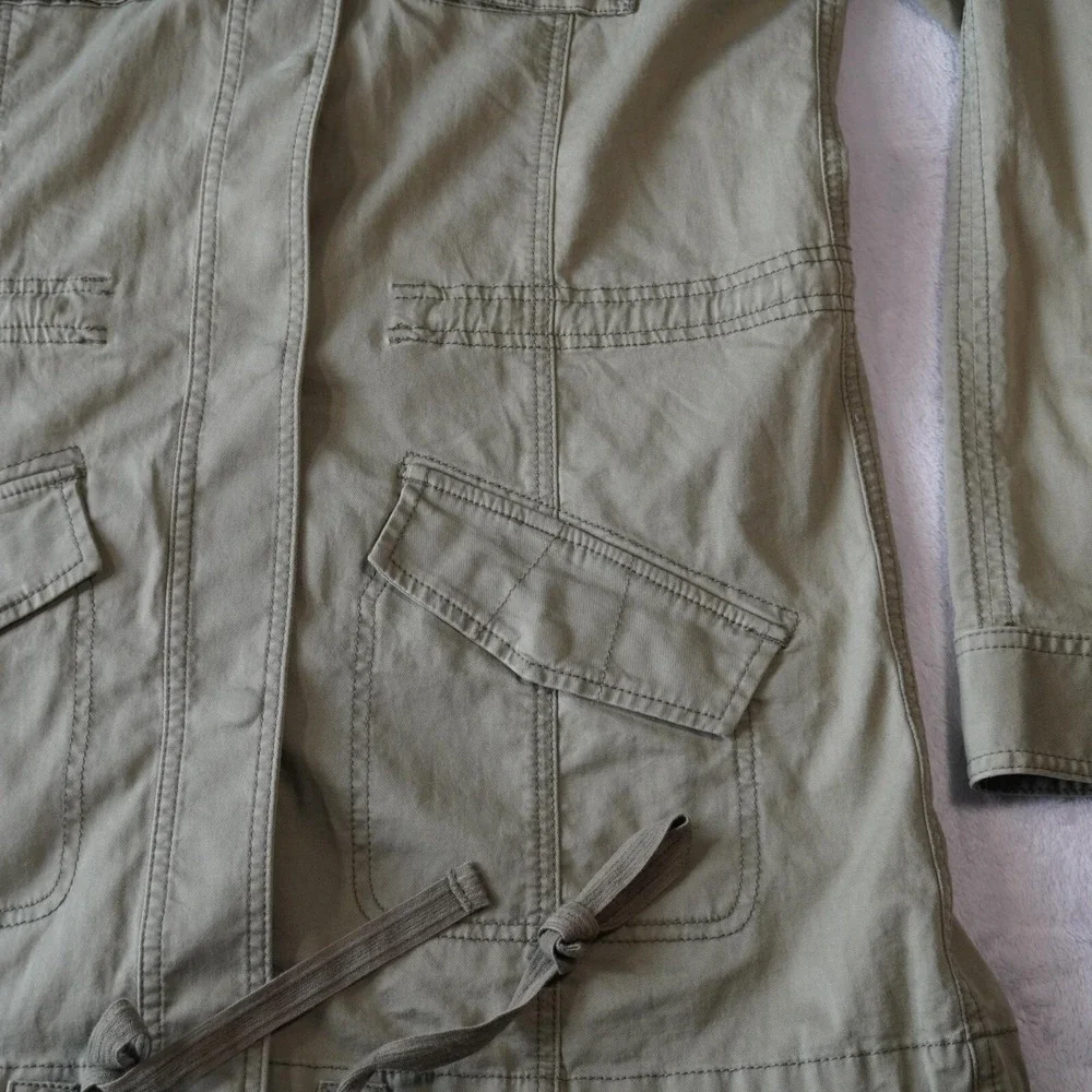 Vintage‎ Abercrombie & Fitch Field Jacket Large Army Green Military Utility